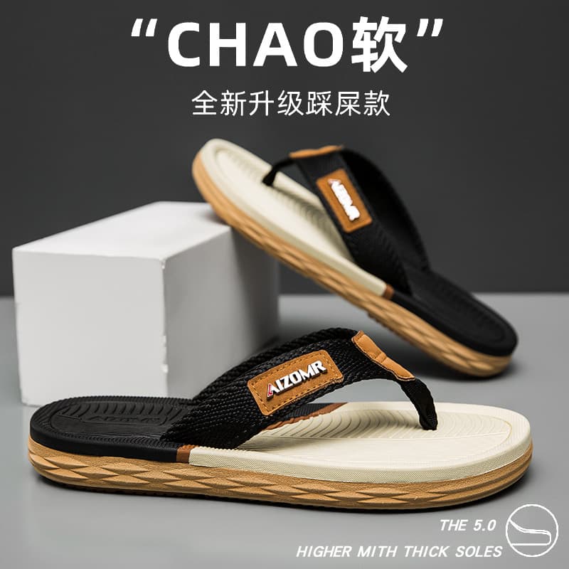 Men's Anti-Slip Odor-Resistant Flip Flops, Thick Sole Outdoor Beach Sandals, 2026 New Style