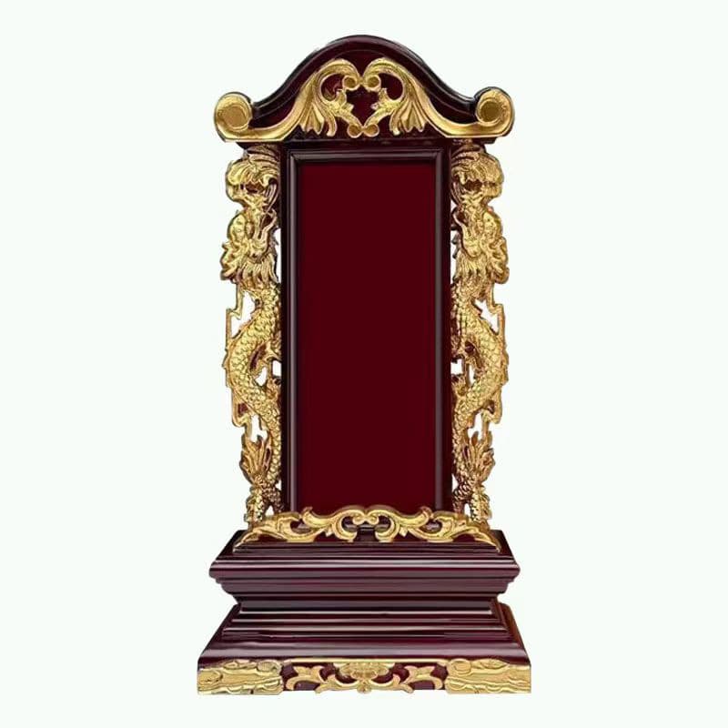 Immortal Family Ancestral Tablets, Ancestor Spirit Tablets, Ancestral Hall Arrangements, Household or Temple Use, Generational Ancestor Spirit Positions, Chinese Style Gold-trimmed Spirit Plaques