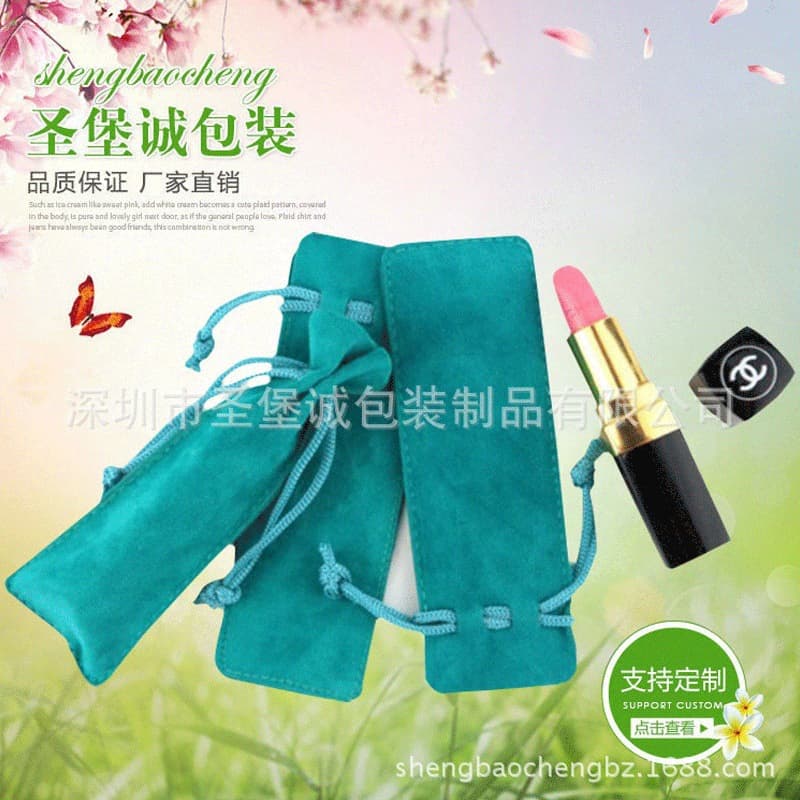 Factory Italian velvet drawstring tie-top bags, solid color minimalist jewelry storage pouches, logo printing available