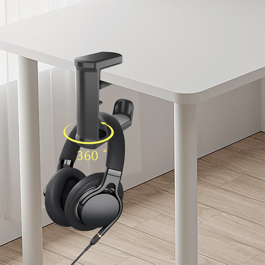 Over-Ear Headphone Desk Clip Hanger Creative Multifunctional Gaming Bluetooth Headset Computer Under Desk Storage Bracket Holder