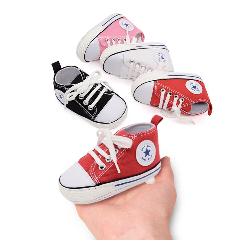Baby shoes, spring and autumn canvas toddler shoes, boys' foreign trade baby shoes, women's 0-1 year old infant soft-soled front shoes