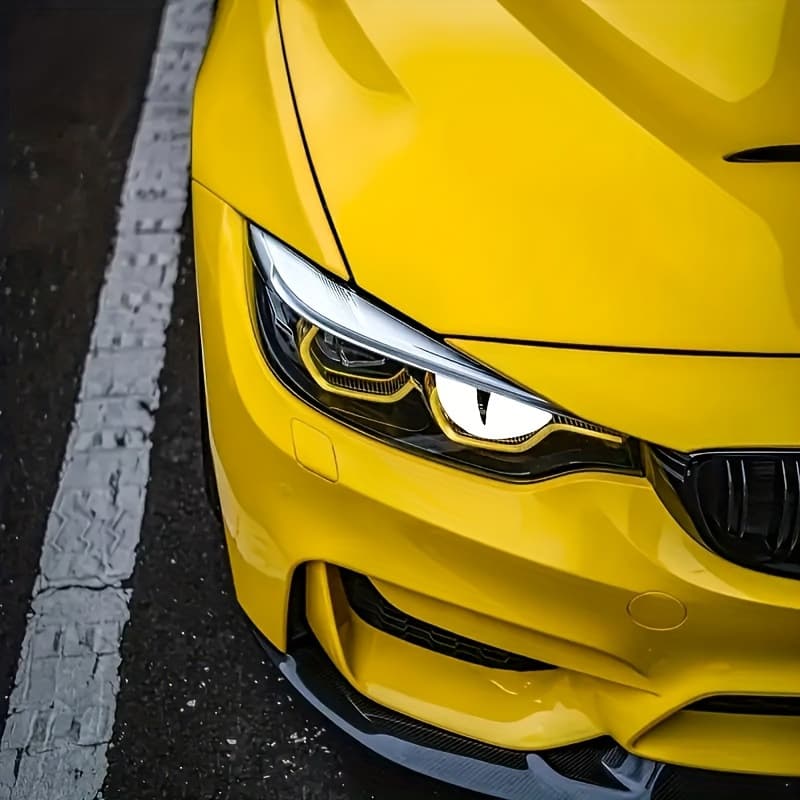 Temu Hot Selling Cross-Border Car Sticker Wholesale Supply Evil Glasses Motorcycle Light Body Decal Sticker