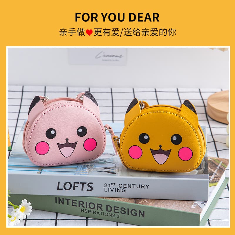 DIY Handmade Material Kit Cartoon Cute Key Earphone Coin Purse Wallet Pikachu Complete in 20 Minutes