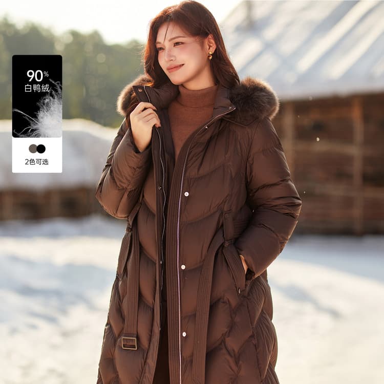 【Fashion Detachable Fur Collar】Xianlixiu Plus Size Women's Thickened Warm Puffer, New 2024 Winter Style for Curvy MM