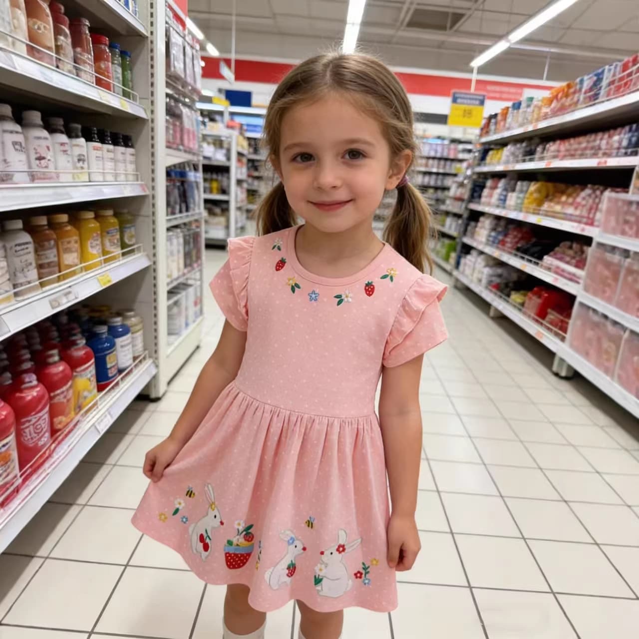 New Summer Girls Embroidered Dress for EU/US Market, European-American Style Toddler & Kids Short Sleeve Dress