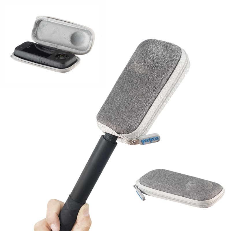 For Insta360 X4 Panoramic Camera Bare Body Bag, Crystal Fleece Portable Storage Pouch for 360 oneX2/X3