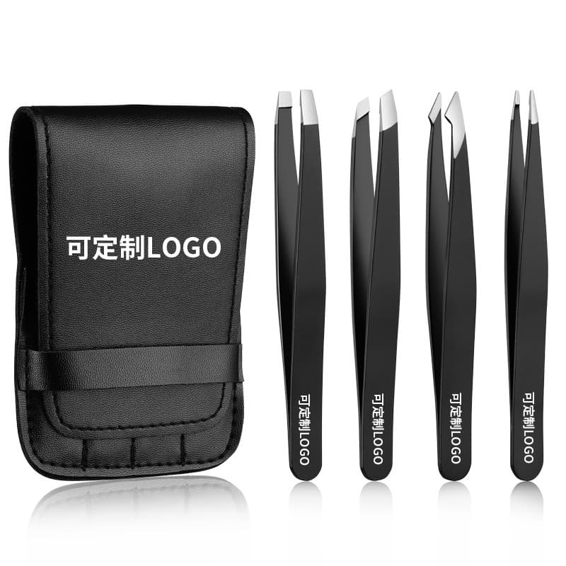 Tweezers, Eyebrow Clamp, Hair Removal Pliers, Stainless Steel Beard Plucker for Men, False Eyelash Tweezers for Women