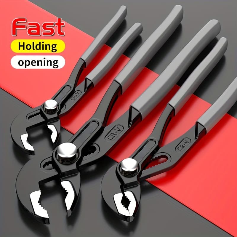 New multi-functional quick water pump pliers 7-inch 10-inch 12-inch adjustable water pipe wrench household wide-opening bathroom wrench