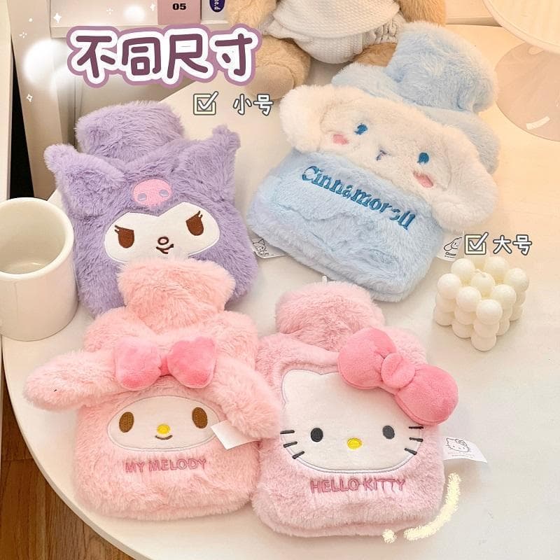 Sanrio Kuromi hot water bottle filled with water for female students cute cartoon winter hot compress portable belly warmer hot water bottle