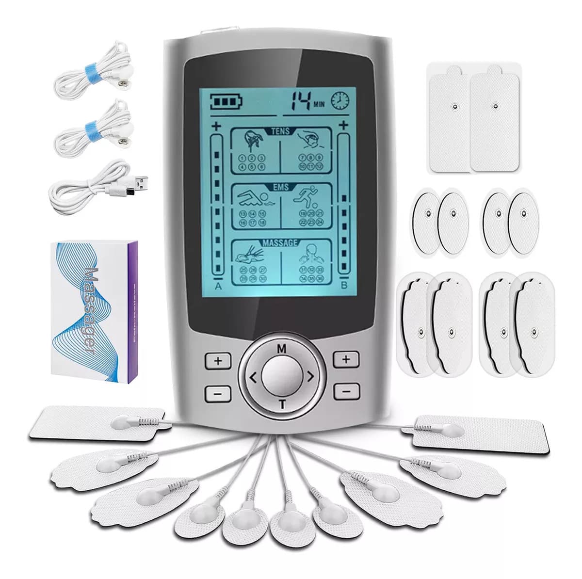 Amazon MercadoLibre New 36/24 Mode Rechargeable Pulse Therapy Massager, TENS EMS Muscle Stimulator
