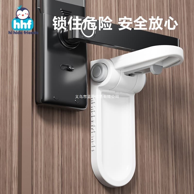 Door Handle Child Safety Lock, Anti-Open Buckle for Kids, Cat and Pet Proof, Interior Door Lock