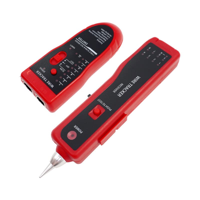 Elf Mouse Network Cable Tester Multifunctional Wire Tracker POE Anti-Interference Line Finder Detector Red