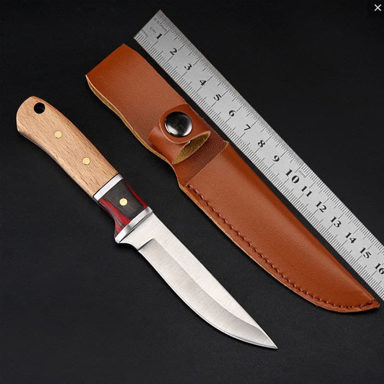 Meat Knife, Mongolian Small Knife, Lamb Cutting Knife, Kitchen Fruit Knife, Multifunctional Wooden Handle Small Knife