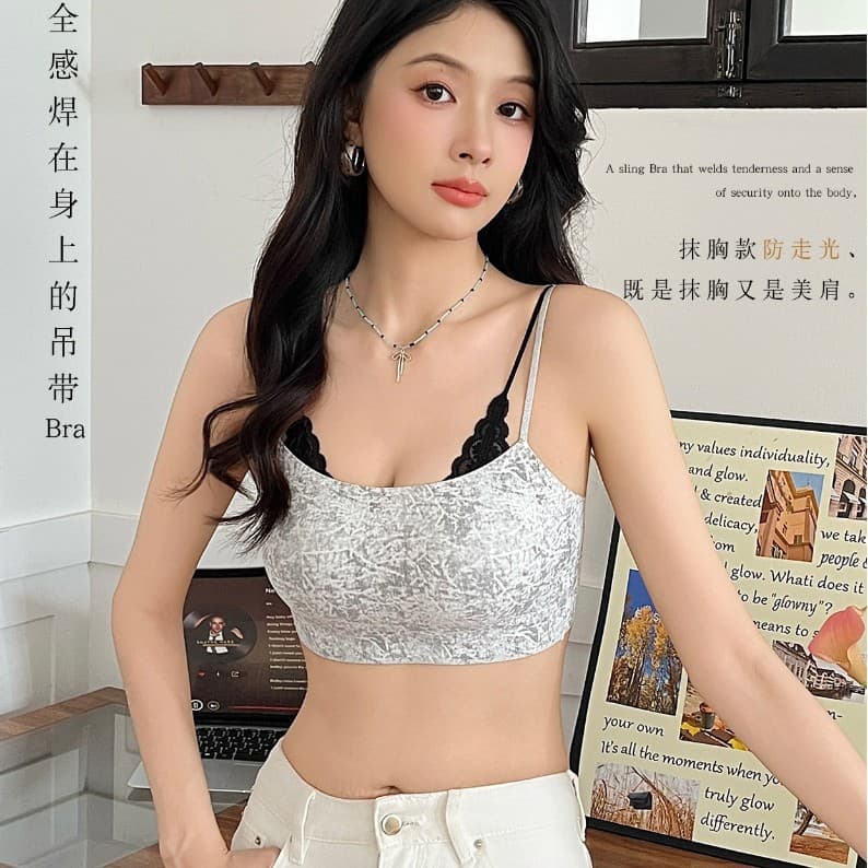 Original New Summer Sexy Backless Strap Tank Top with Built-in Pads, Inner Wear or Outer Wear, Pure and Sexy Top for Women