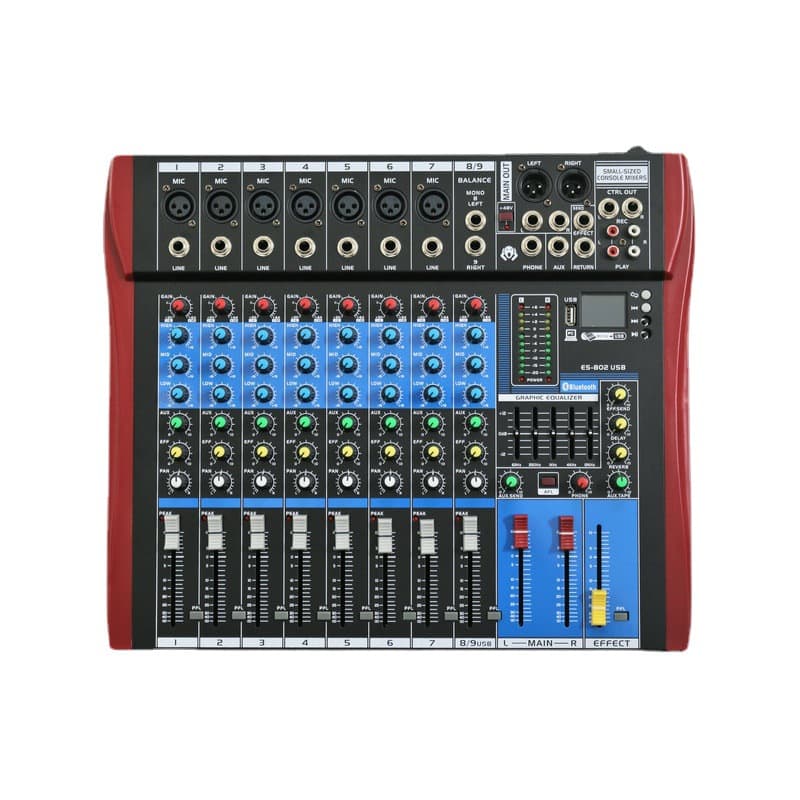 Cross-border mixing console home mixing console stage performance microphone recording effects wedding USB Bluetooth audio mixer.