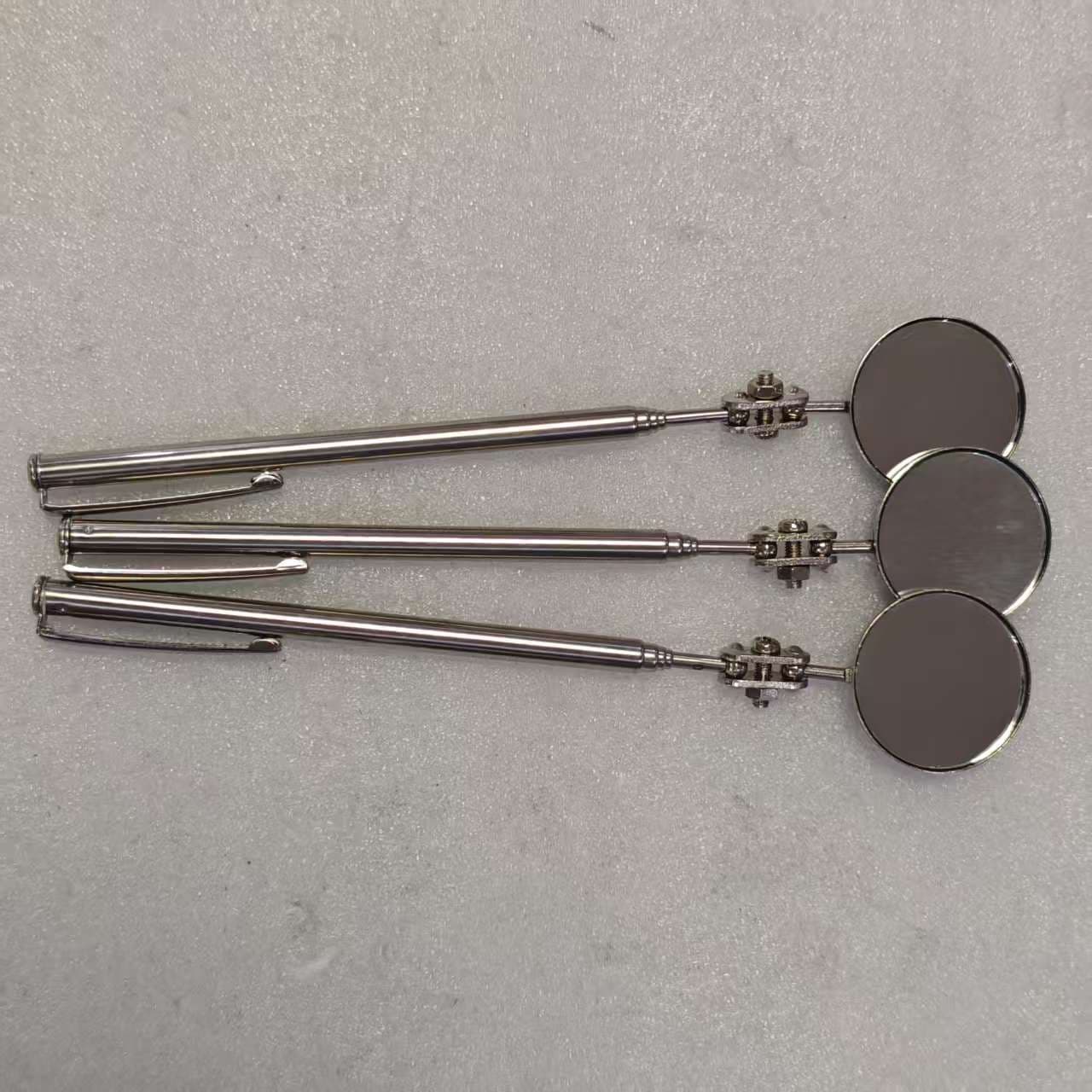 Factory direct sale stainless steel telescopic small inspection mirror, multi-angle undercarriage gap inspection tool, portable