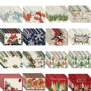 Amazon Cross-border New Series Christmas Placemat Decoration Home Kitchen Dining Table Coffee Table Heat-resistant and Stain-resistant Placemat