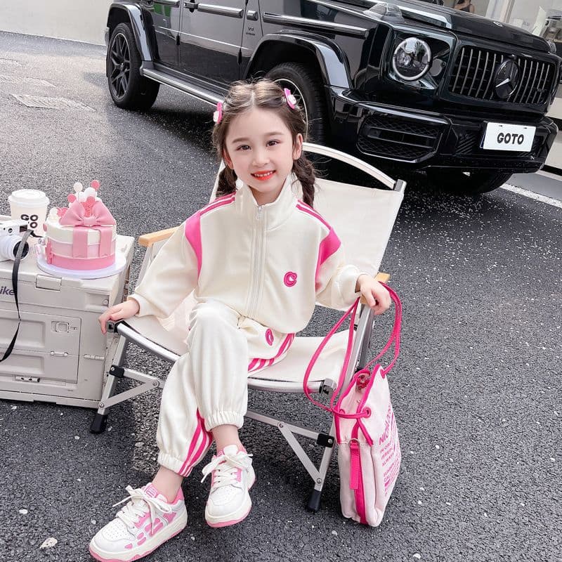 Girls Autumn Clothes Set 2026 New Style Girl Baby Spring and Autumn Sweatshirt Two-piece Set Children's Autumn Clothes