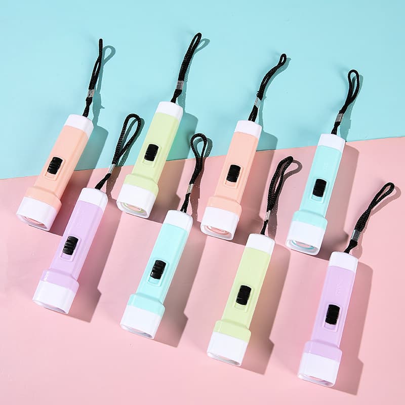 New Bright Jelly Color Small Flashlight, Strong Light LED Torch, Practical Small Household Appliance and Gift for Wholesale