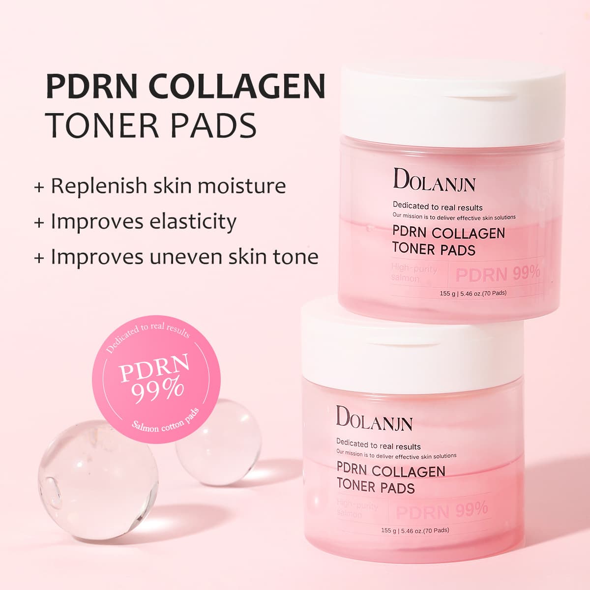 Cross-border PDRN Collagen Toner Cleansing Pads Zero Pore Cleansing Cotton Pads Amazon Skincare