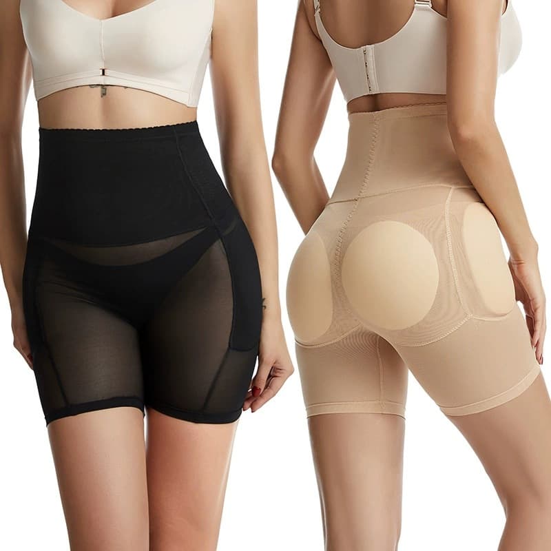 Cross-Border Shaping High-Waist Tummy Control Panty with Four Pads, Hip Enhancer, Butt Lifter, Waist Shaper Body Shaper