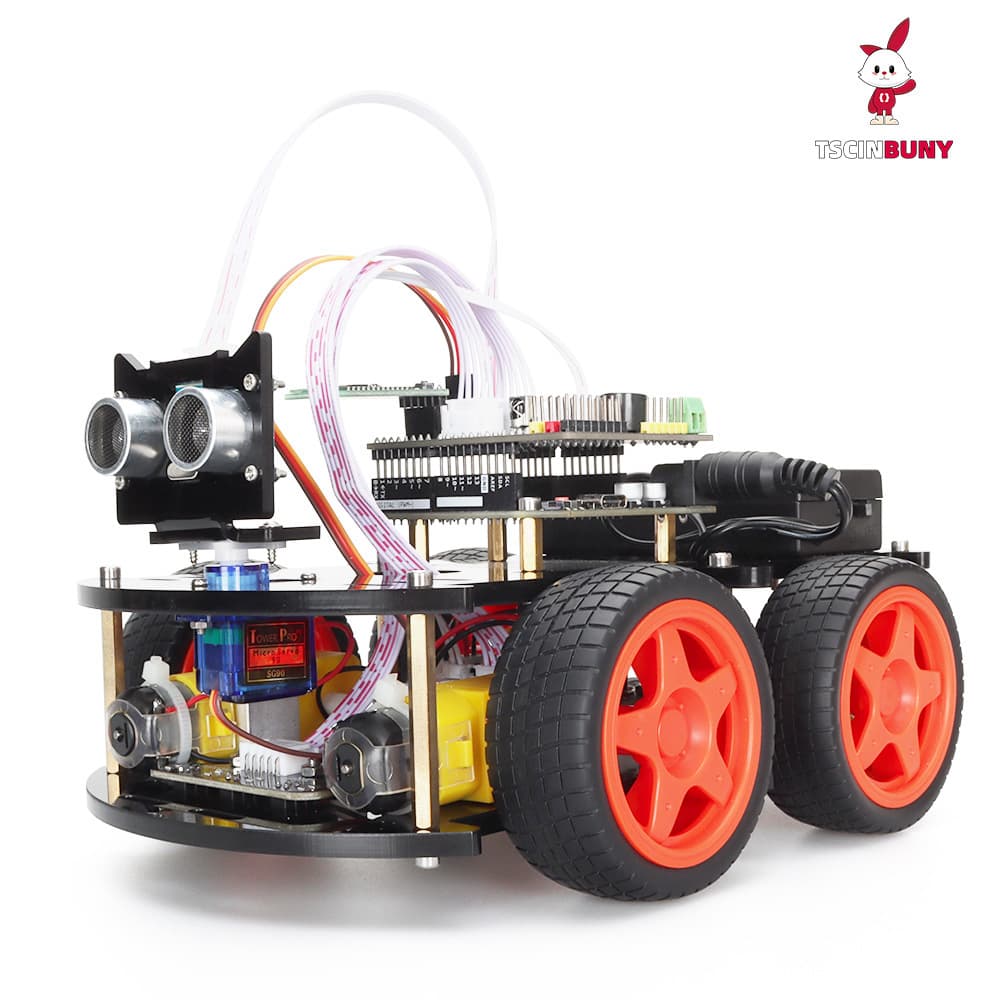 Compatible Arduino Programming Robot Smart Car Kit UNO Bot Bluetooth Remote Control Robot Kit