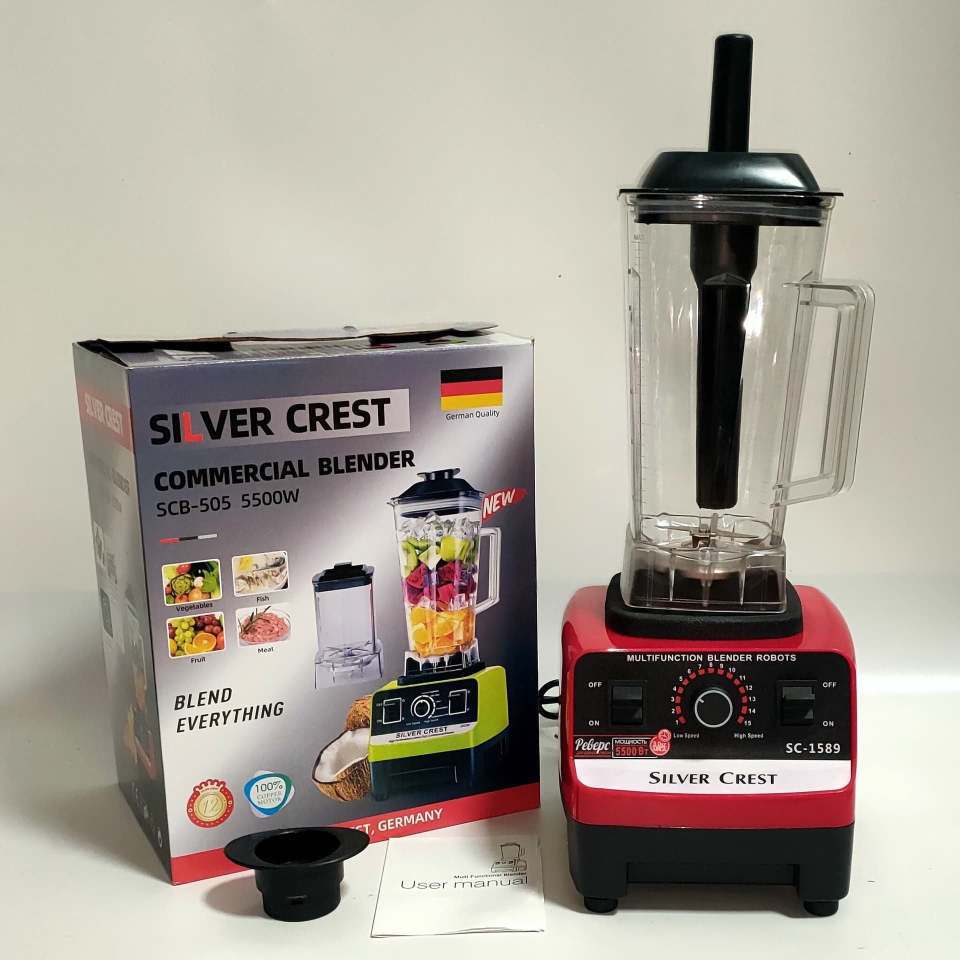 Dual-Cup Large Capacity Blender 220V Household Multi-Function Food Processor Grinder Mixer Cross-Border Wholesale