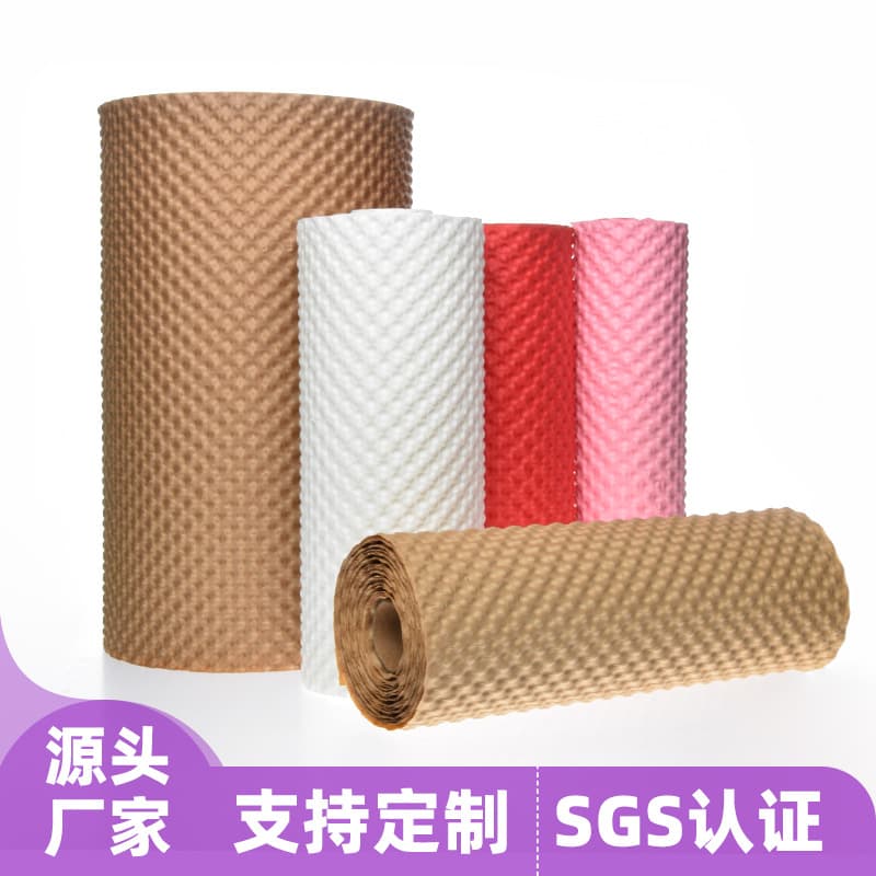 Triumph Small Bubble Kraft Paper Roll for Gift Wrapping, Fragile Item Cushioning, Shock-Absorbing Packing Paper