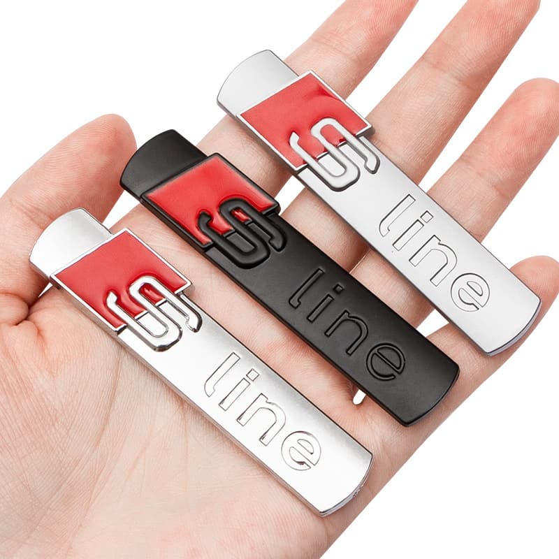 Suitable for Audi sline side markings Audi sline car stickers modified metal body stickers fender stickers