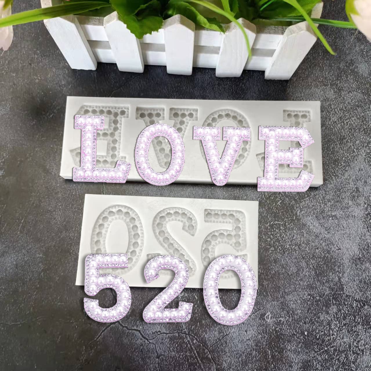 Valentine's Day Silicone Mold Love Letter 520 Number Chocolate Silicone Mold Cake Decoration Baking Mold
