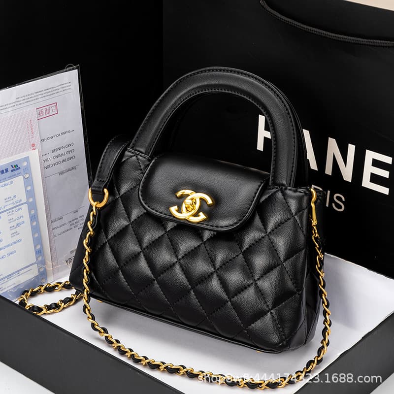 Chanel-Style Kelly Bag Crossbody Bag for Women 2025 New Model High-End Shoulder Chain Bag Fashionable Versatile Handbag