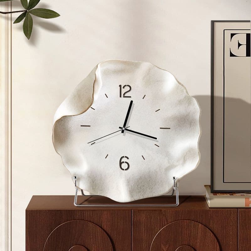 Cross-border cream style modern minimalist creative small clock pendulum pedestal clock style living room entrance table decoration light luxury clock