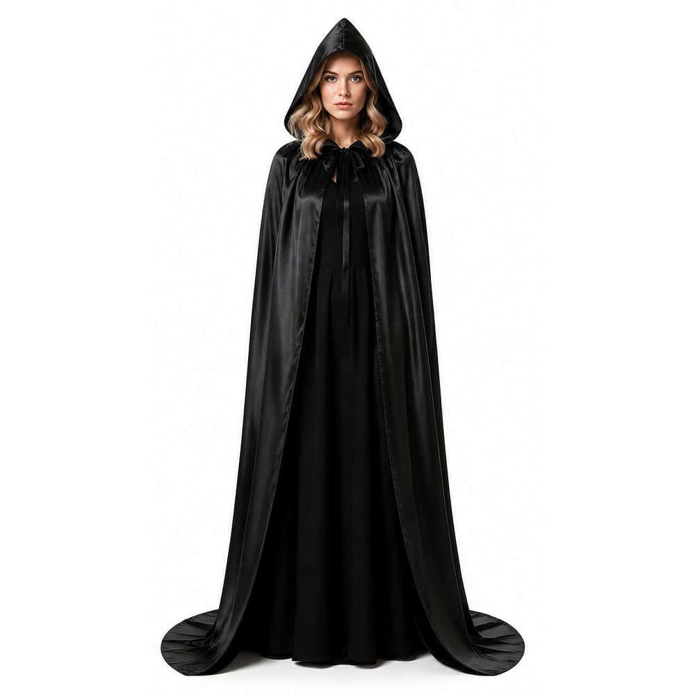 Cross-border Halloween cloak cloak cosplay for adults and children medieval wizard robe death performance animation cos