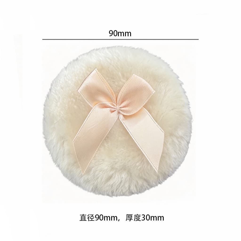 Bow-Shaped Powder Puff Glass Jar, Loose Powder Puff, Setting Powder Puff, Dry Powder Puff Storage Container, Crystal Glass Storage