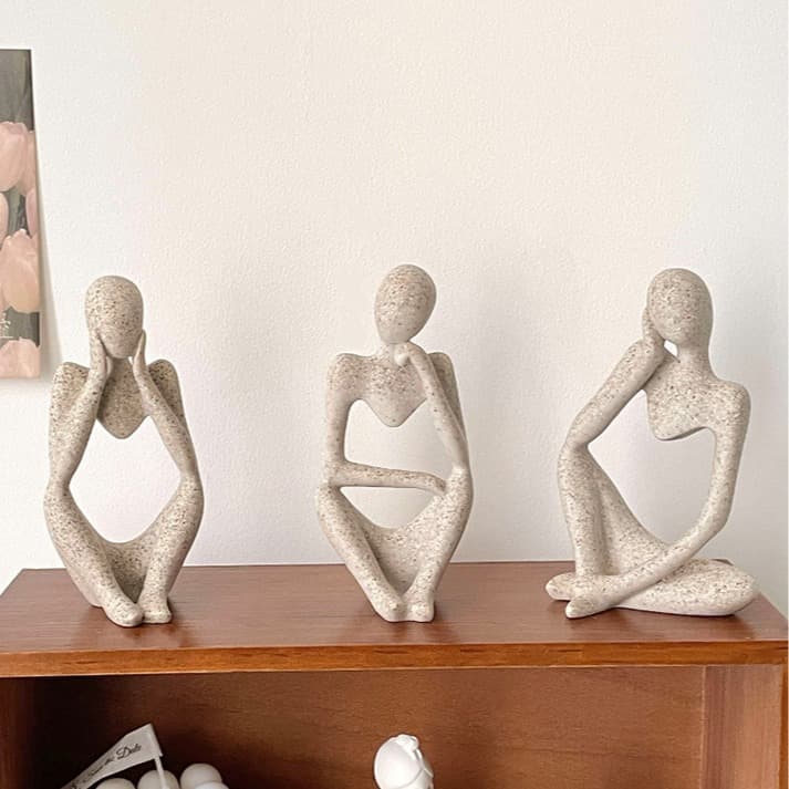 Wholesale Thinker Figure Art Ornaments Nordic Style Living Room Entrance Home Decoration Abstract Design One-Piece Dropshipping