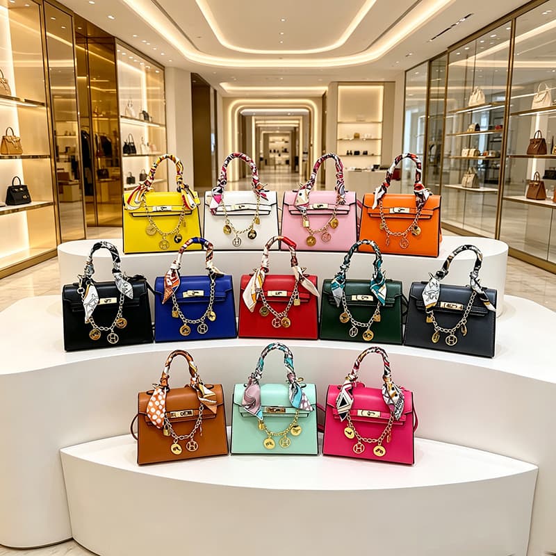 Korean style handbag 2026 summer new solid color simple fashion large capacity women's shoulder crossbody Kelly bag