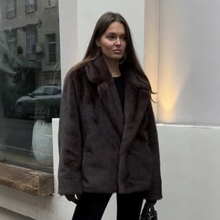 Russian Winter Brown Imitation Mink Fur Coat New Women's Faux Fur Top Eco-friendly Faux Fur Coat