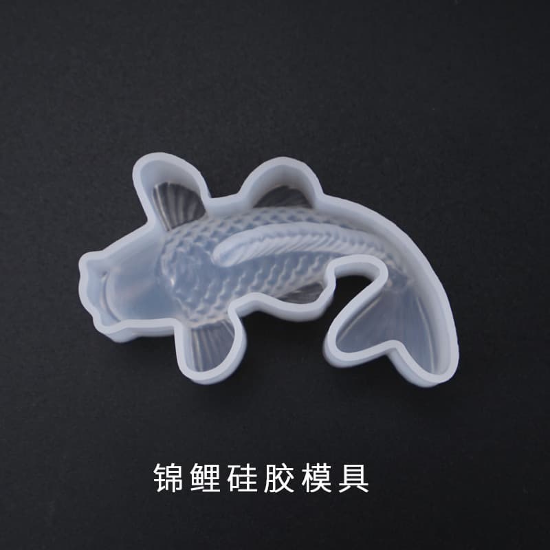Poppy DIY Crystal Resin Mold, Koi Fish Good Luck Mold, 3D Carp Mirror Silicone Mold Wholesale