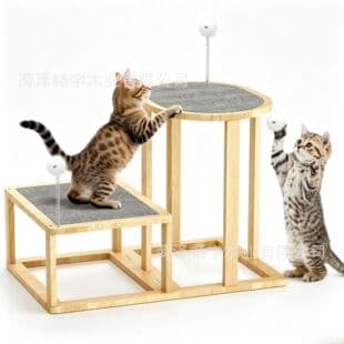 Cross-border Wooden Cat Tree Pet Jump Platform Cat Toy Home Floor-standing Cat Scratching Board Sofa Staircase Climbing Frame