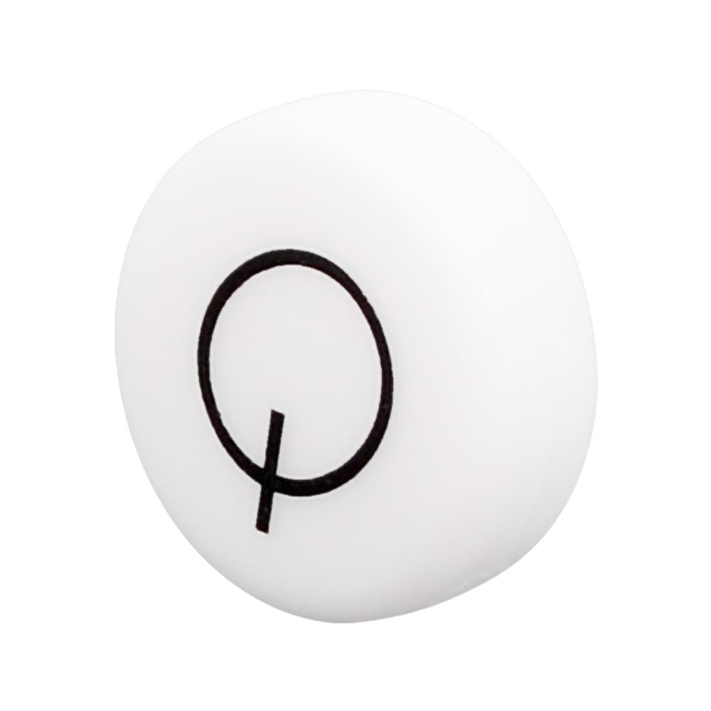 DIY Craft Jewelry Materials Round White Base Black Letters 26 English Alphabet Silicone Beads for Kids Early Education