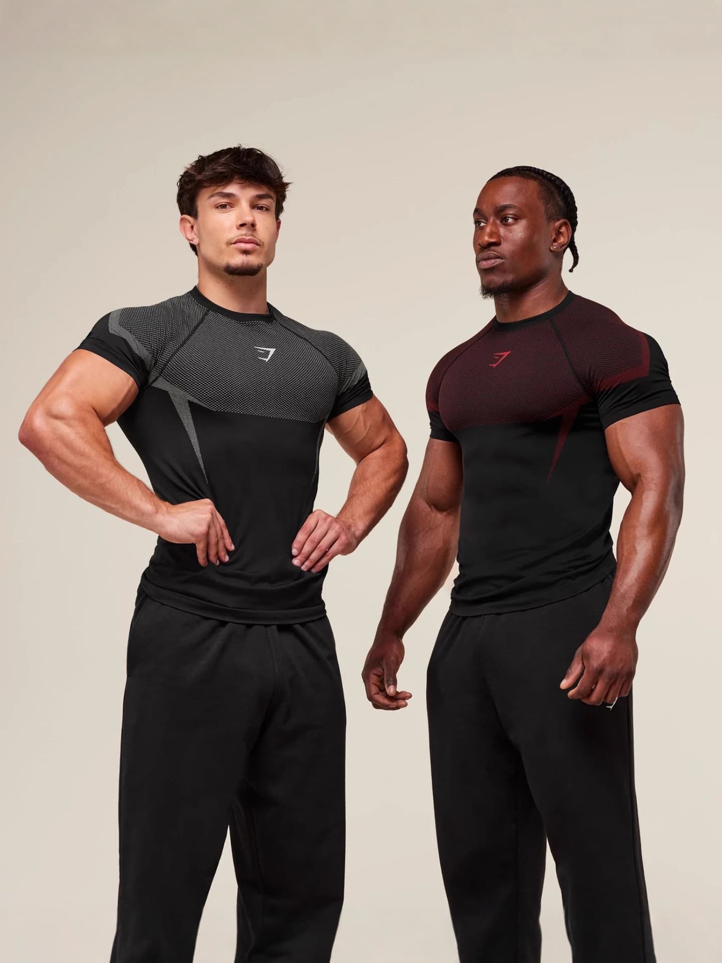 GYMSHARK Shark Onyx5 New Running Sports Fitness Top Breathable Tight Short Sleeve Casual Running T-Shirt