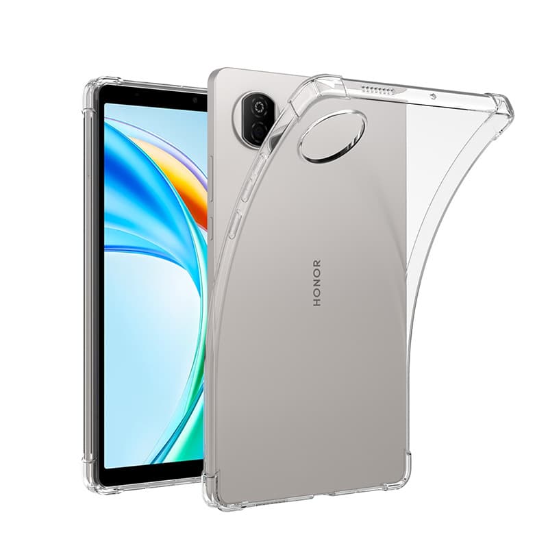 Compatible with Honor Pad X7 8.7-inch 2025 case, transparent soft shell with corner airbags for drop protection