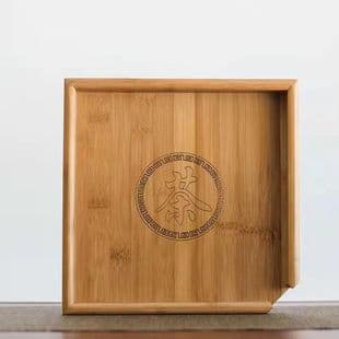Wholesale Large Bamboo Pu'er Tea Leaf Evaluation Tray Tea Leaf Display Tray Tea Cake Tray Tea Separation Box Tea Accessories Parts