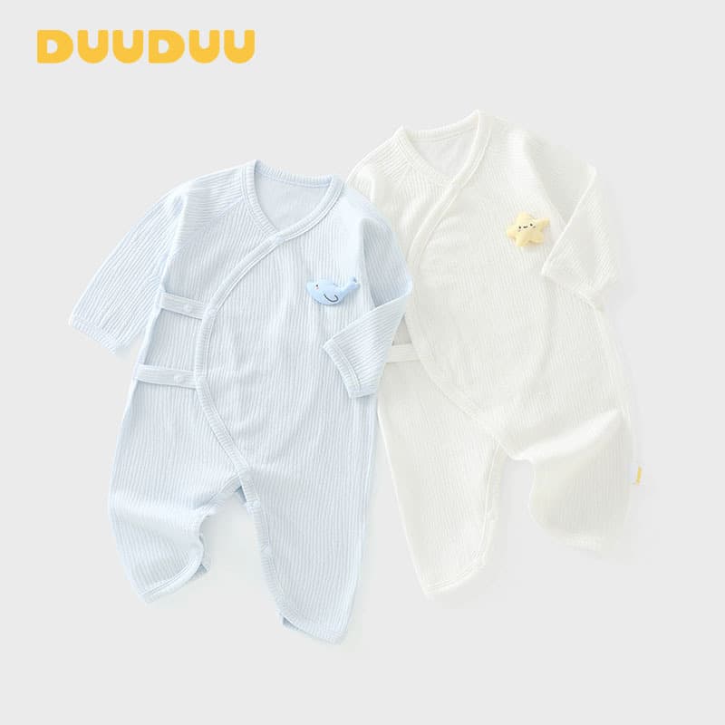 DUUDUU Newborn Baby Clothes Long Sleeve Bodysuit Romper Crawling Suit Class A Infant Onesie