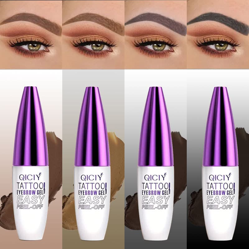 Foreign trade cross-border QICIY tear-off eyebrow cream semi-lasting makeup not easy to fall off, anti-smudge long-lasting tear-off eyebrow cream for women in stock