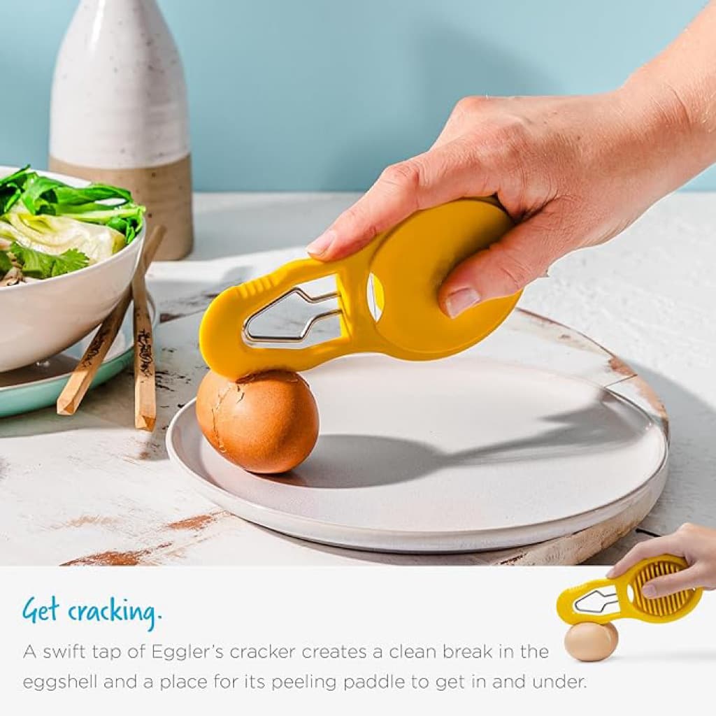 Dreamfarm Eggler Eggshell Peeler and Slicing Tool Simple Egg Slicer Eggshell Perforator