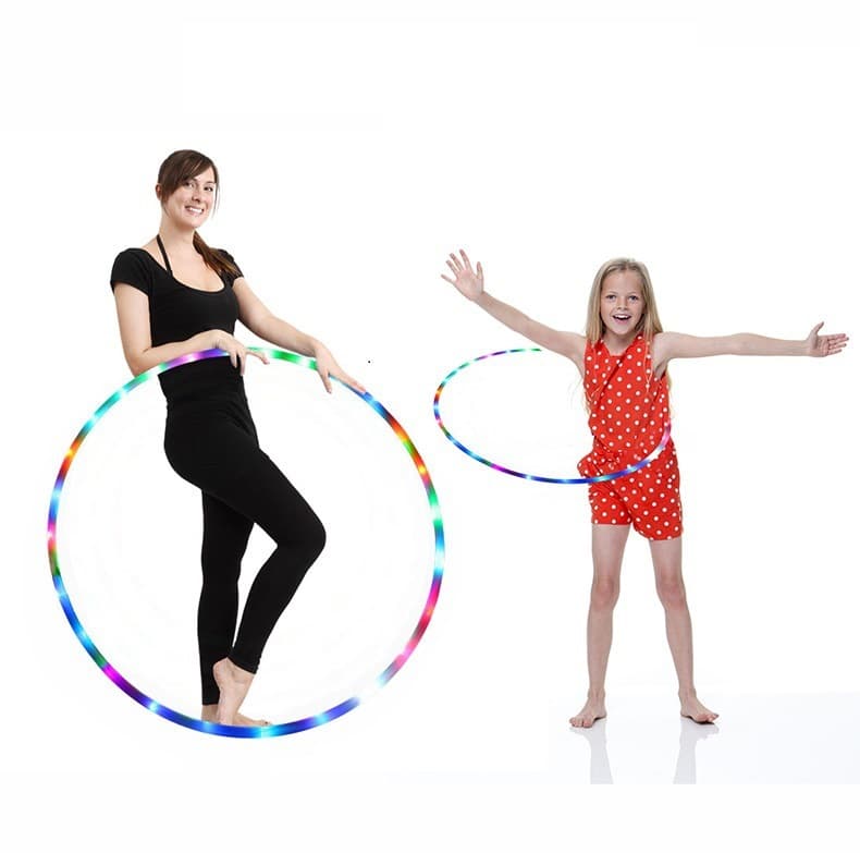 Rainbow LED Hula Hoop, Detachable Colorful Sports Fitness Equipment, Exercise Toy HULA HOOP Ring