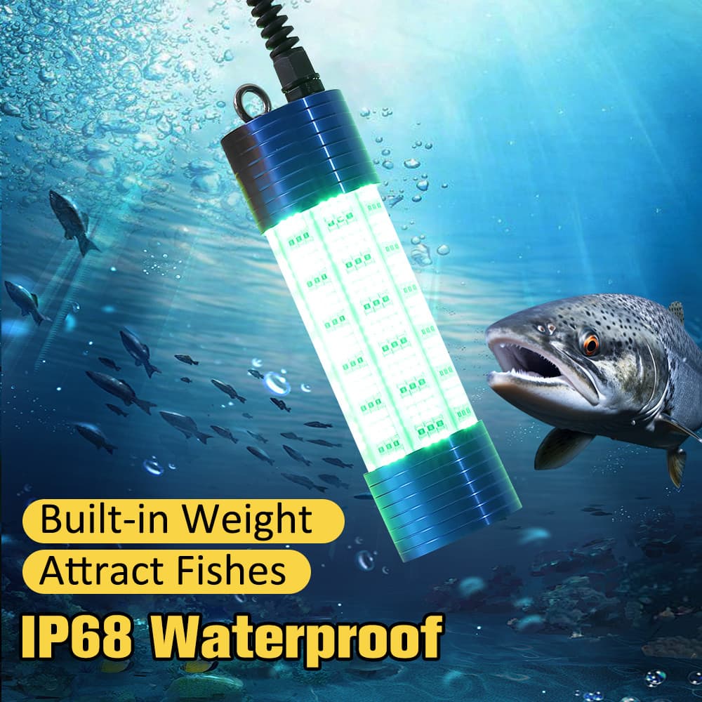 LED high power 150W12v underwater fish luring light, marine fish gathering light, sea fishing, squid gathering fishing, night fishing