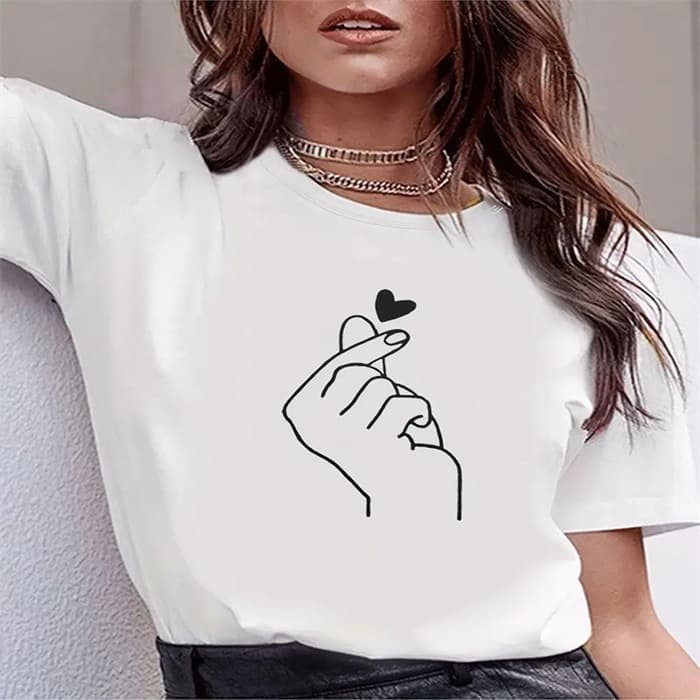 Cross-border European and American trend t-shirt women's printed short-sleeved printed T-eyes ready-made women's short-sleeved t-shirt