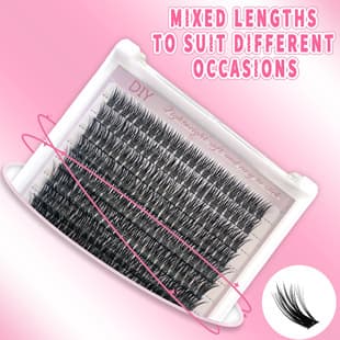 Cross-Border DIY Single Cluster Eyelashes C-Curve Thick Curly False Eyelashes Small Box 230 Pcs 10 Rows Large Capacity